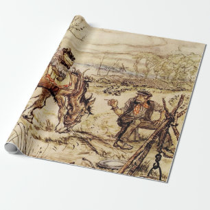 Papel De Presente Sr Toad e o Cigano por Arthur Rackham