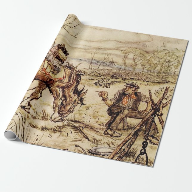 Papel De Presente Sr Toad e o Cigano por Arthur Rackham (Desenrolado)