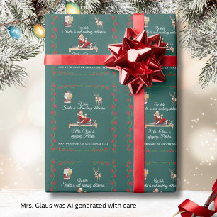 Papel De Presente Sra. Papai Noel Gosta de Pilates Nome