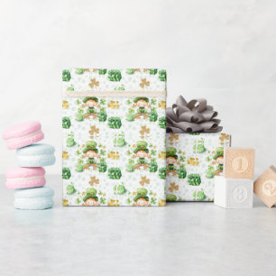 Papel De Presente St Patricks Lucky One Primeiro Aniversário