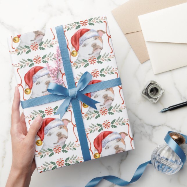 Papel De Presente Staffordshire Bull Terrier Christmas og (Presentear)