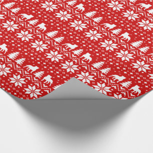 Papel De Presente Staffordshire Bull Terrier SIlhouettes Natal