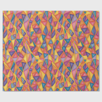 Papel De Presente Stained Glass Effect Rainbow Wrapping Paper