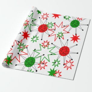 Papel De Presente Starbursts Natal