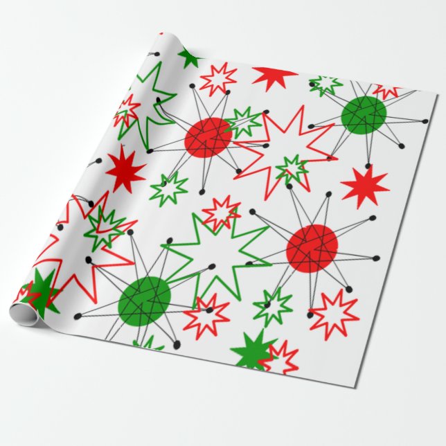 Papel De Presente Starbursts Natal (Desenrolado)