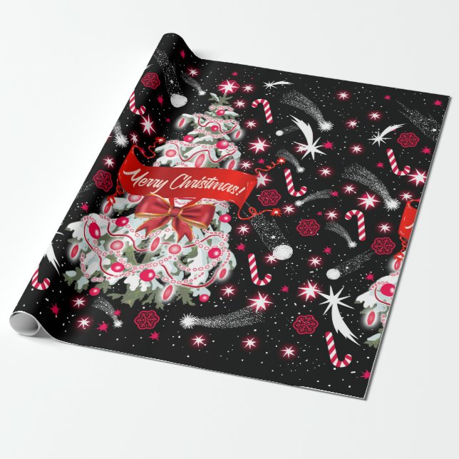 Papel De Presente Starry Night (Desenrolado)