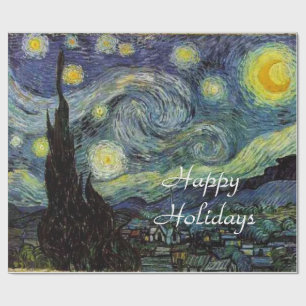 Papel De Presente Starry Night por Vincent van Gogh.