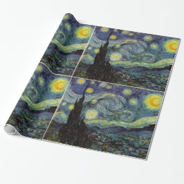 Papel De Presente Starry Night por Vincent van Gogh.