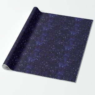 Papel De Presente Starry Night Sky Grid