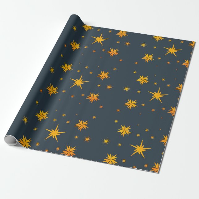 Papel De Presente Starshine Nightsky (Desenrolado)