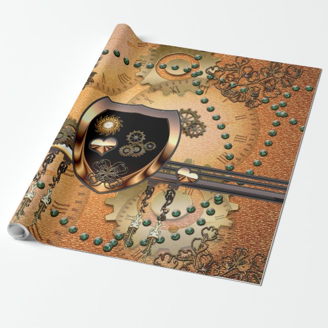 Papel De Presente Steampunk bonito (Desenrolado)