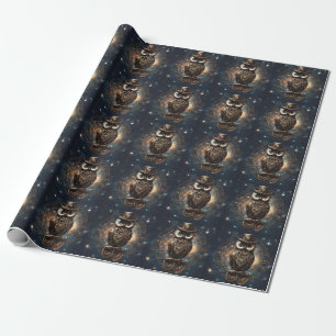 Papel De Presente Steampunk Owl