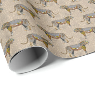 Papel De Presente Steampunk Tiger