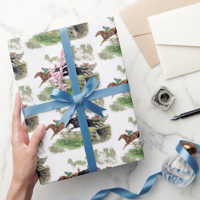 Papel De Presente Steeple Chase (Presentear)