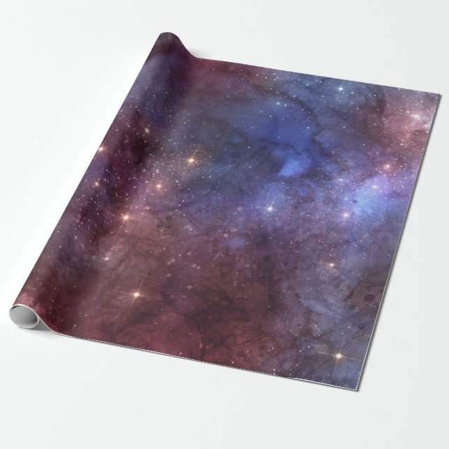 Papel De Presente Sternenhimmel/ Universum Muster Geschenkpapier (Desenrolado)