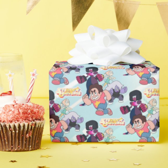 Papel De Presente Steven Universe | Ação do grupo Crystal Gem (Festa de aniversário)