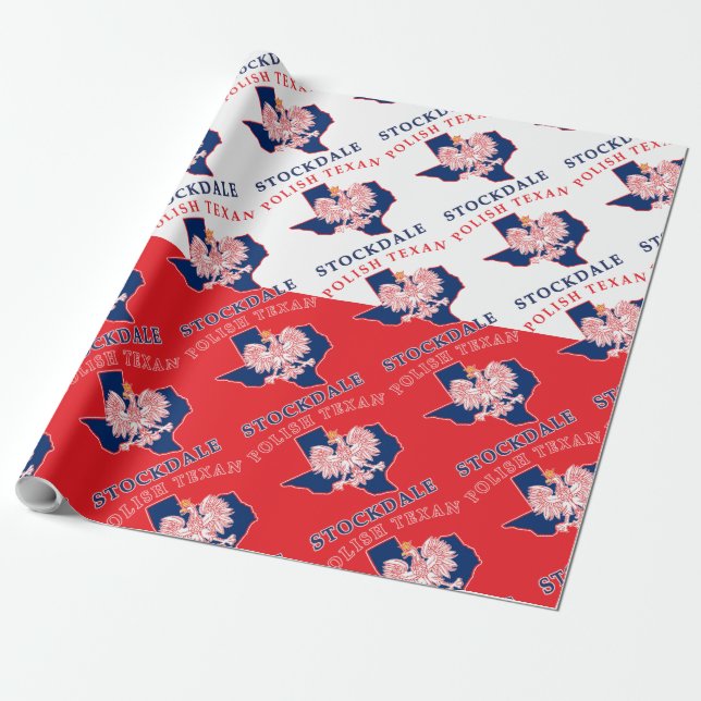 Papel De Presente Stockdale Polonês Texan (Desenrolado)