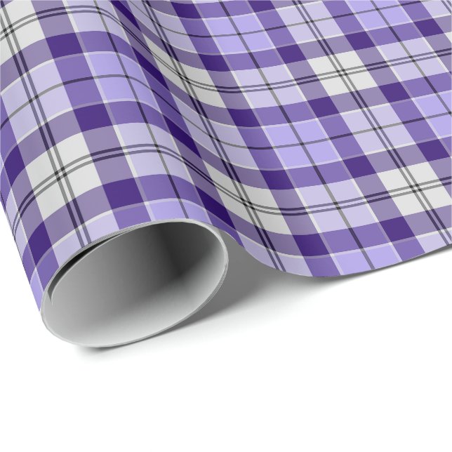 Papel De Presente Strathclyde Scotland Distrito de Tartan Purple Xad (Ponta do rolo)