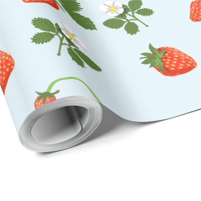 Papel De Presente Strawberries (Ponta do rolo)