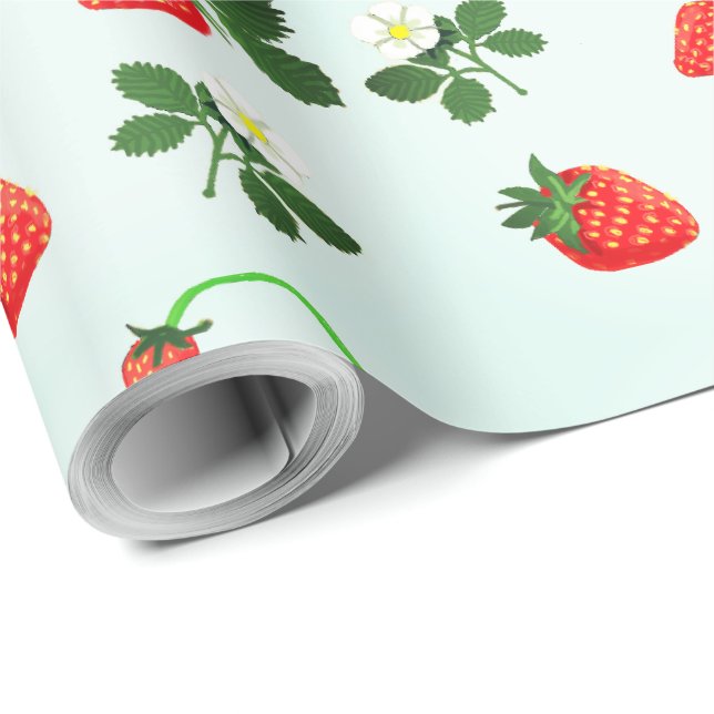 Papel De Presente Strawberries (Ponta do rolo)