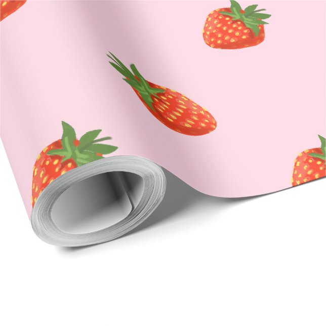 Papel De Presente Strawberries (Ponta do rolo)