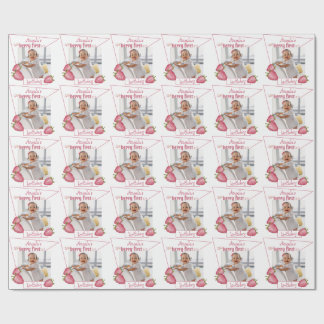 Papel De Presente Strawberry Berry Primeiro Aniversário