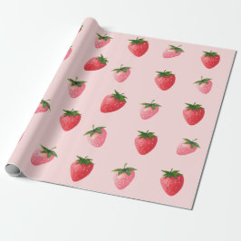 Papel De Presente Strawberry Berry Primeiro Aniversário