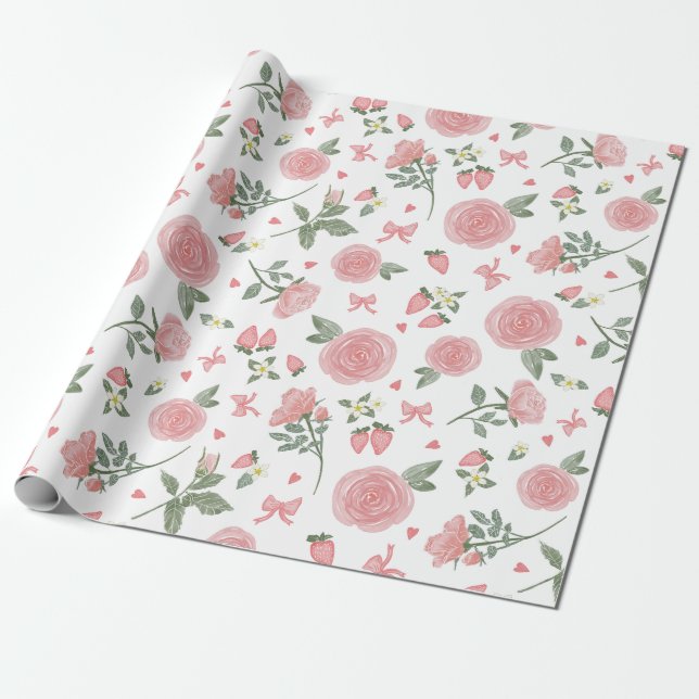 Papel de Presente Strawberry Crush (Desenrolado)