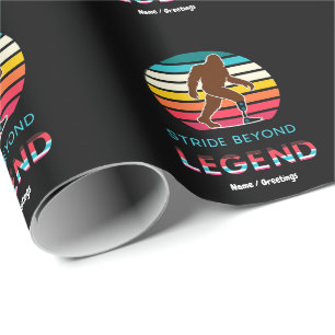 Papel De Presente Stride Além da Lenda Sasquatch Amputado Vintage 