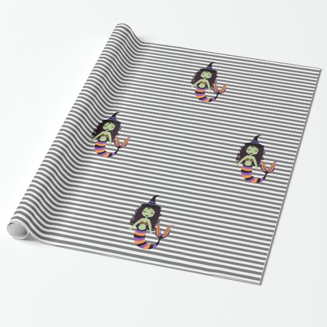 Papel De Presente Strik Halloween Sereia WRAP (Desenrolado)