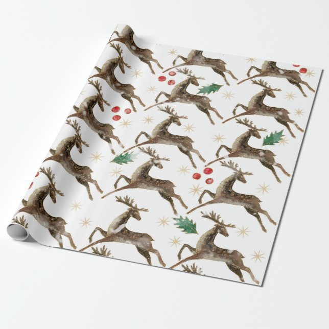 Papel De Presente String Art Christmas (Desenrolado)