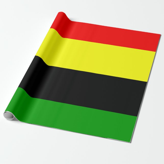 Papel De Presente Stripes Afrocêntricas (Desenrolado)