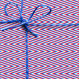 Papel De Presente Stripes brancas-azul-vermelhas do diafragma - Abst