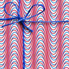Papel De Presente Stripes de Moiré Vermelho Branco - Trippy Abstrato