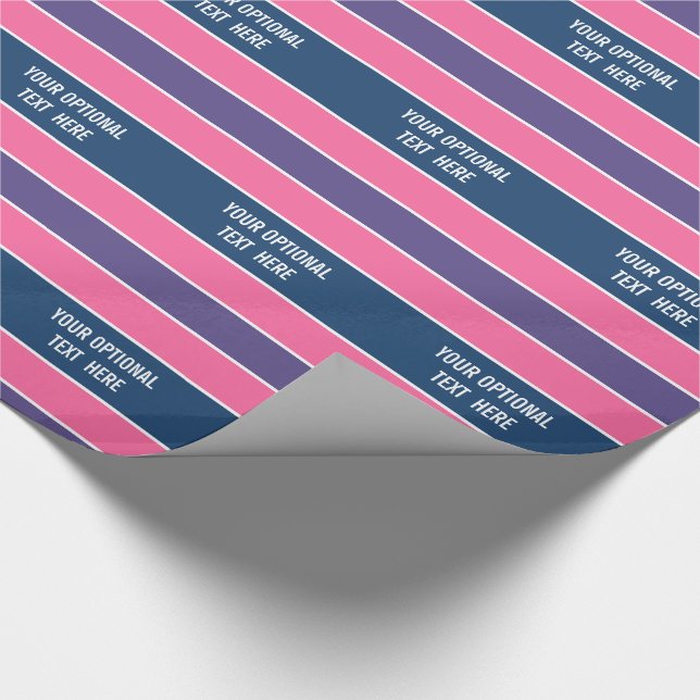 Papel De Presente Stripes Papel de empacotamento de texto personaliz (Ponta)