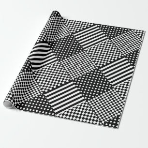 Papel De Presente Stripes Verificar Bolinhas Mistura de Design de de