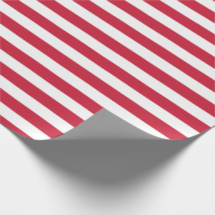 Papel De Presente Stripes Vermelhas e Brancas