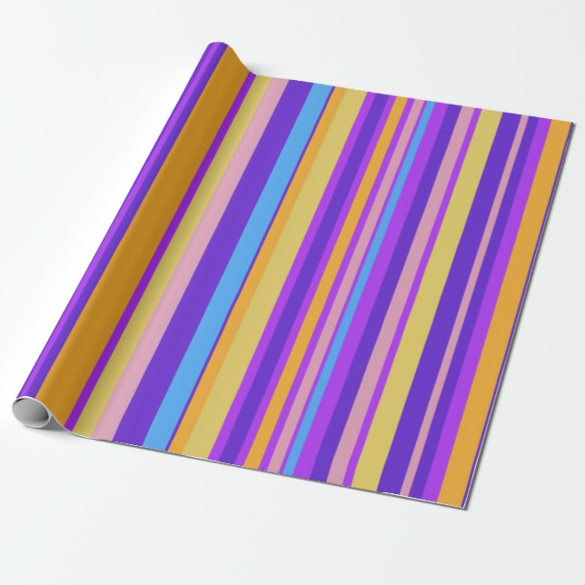 Papel De Presente Stripes Vibrantes (Desenrolado)