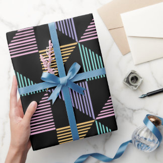 Papel De Presente Stylish Abstract Geometric Print – Modern Trendy