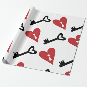 Papel De Presente Stylish graphic seamless pattern with hearts and k