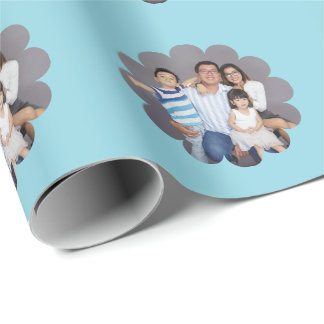 Papel De Presente Sua Foto Personalizada em Flor