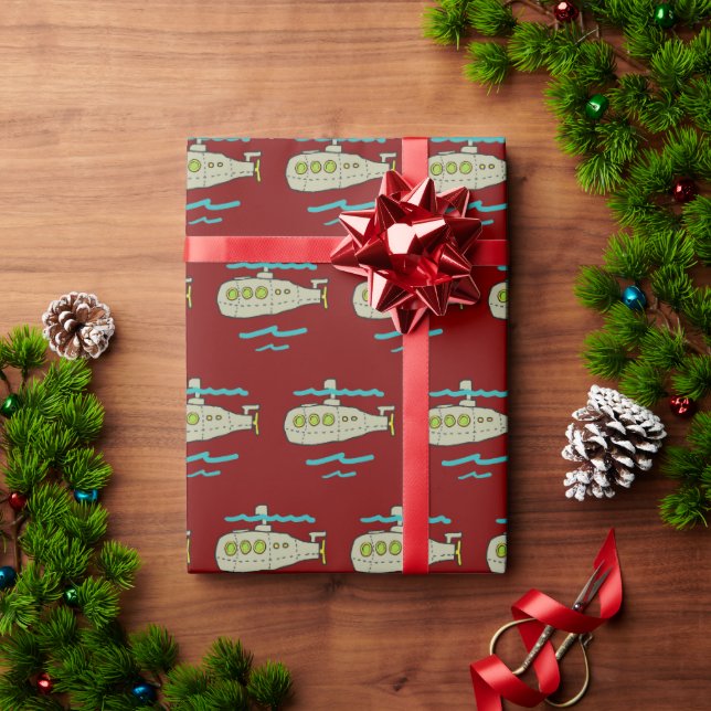 Papel De Presente Submarino (Presente de Natal)