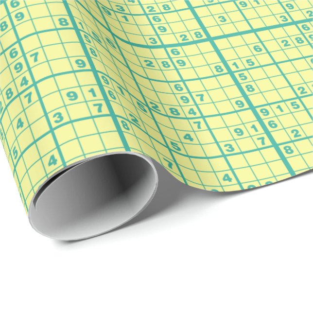 Papel De Presente Sudoku (Ponta do rolo)