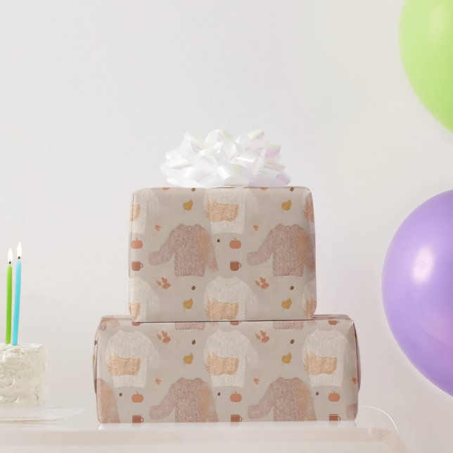 Papel De Presente Suéter Aconchegante (Presentes para festas)