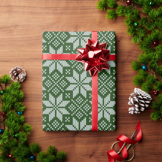 Papel De Presente Suéter de férias verde (Presente de Natal)