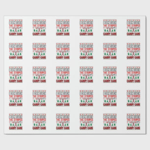 Papel De Presente Suéter de Natal de Bengala de Doces Engraçado