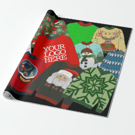 Papel De Presente Suéter de Natal Útil - Logotipo da Companhia de Ad