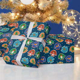 Papel De Presente Suéter Feio de Natal Cachorros do Papai Noel Prese