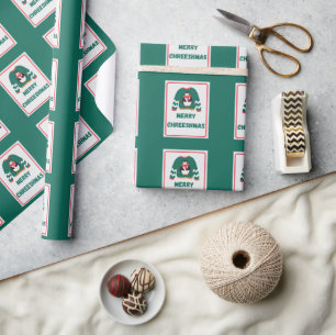 Papel De Presente Suéter Pinguim de Natal feliz