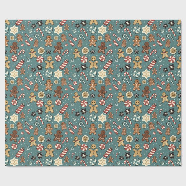 Papel De Presente Sugarplum Swirls Wrapping Paper (Barra)